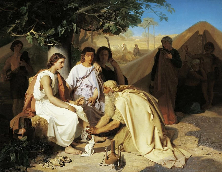 Abramo lava i piedi ai tre angeli - Ecole Nationale Superieure des Beaux, Arts